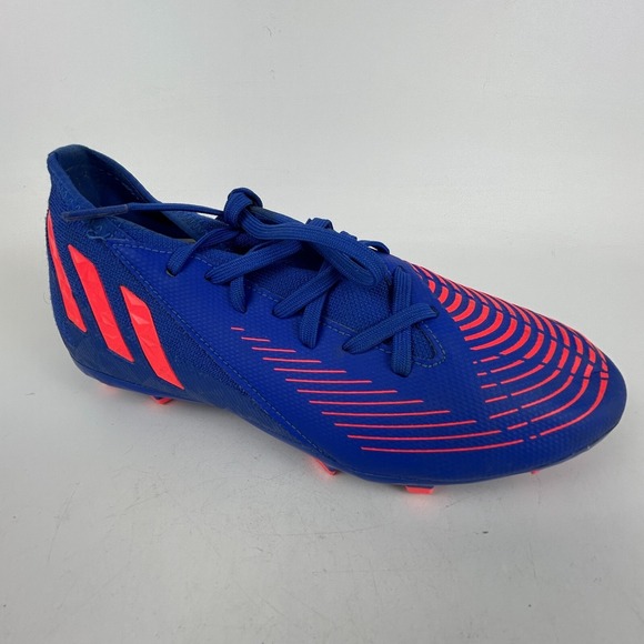 adidas Predator EDGE3 FG JR RIGHT Ground Boot Unisex Kids 4 Blue Lace Up GW2361‎ - Picture 1 of 7